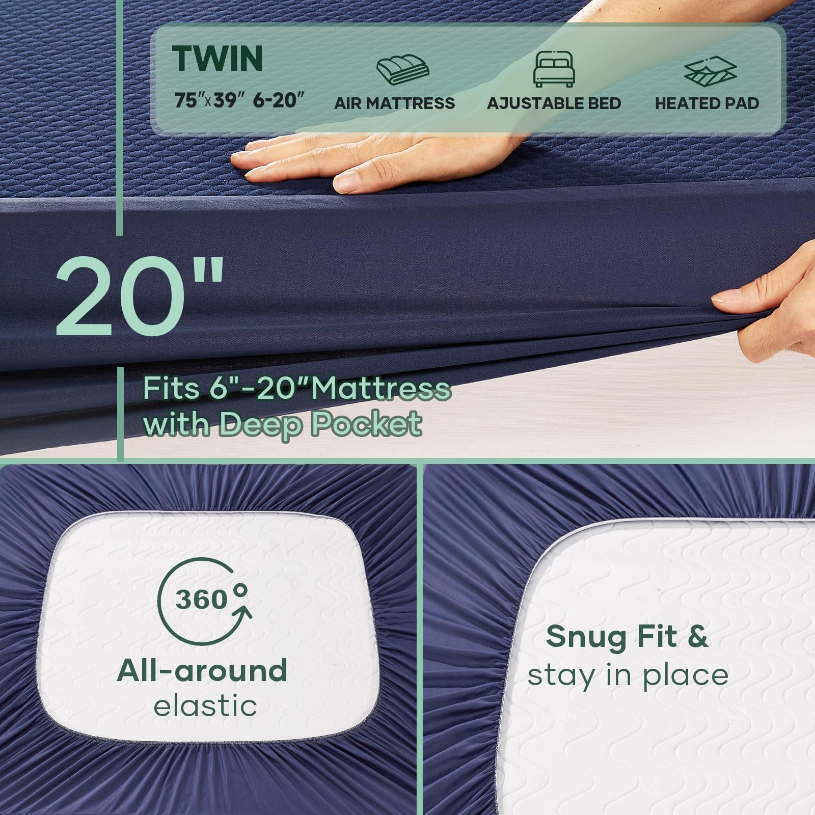 OhGeni machine-washable mattress protector for quick cleanup after accidents.