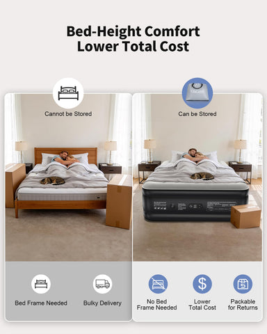 OhGeni queen air mattress is easy to care for in any room.