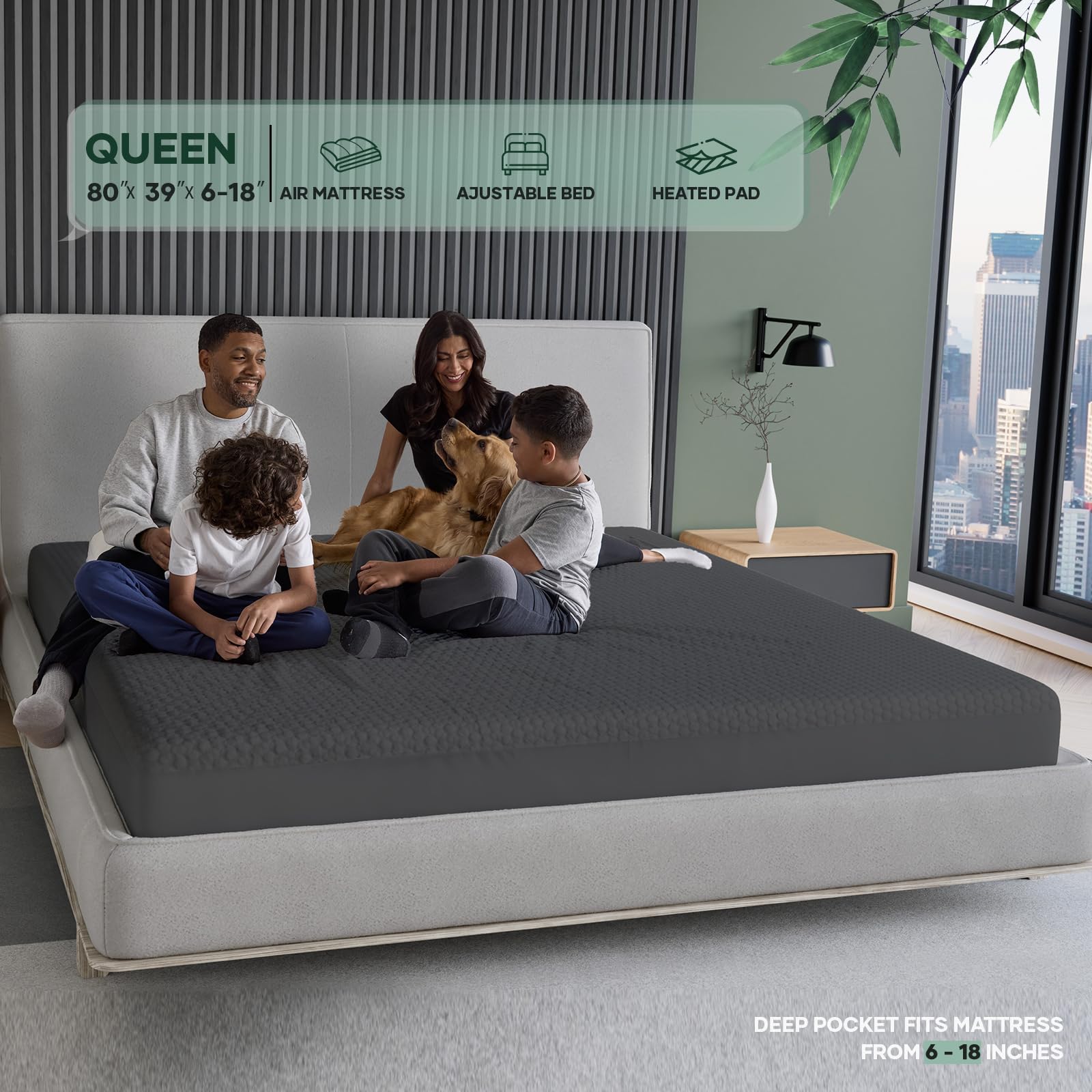 OhGeni soft top absorbs moisture while guarding your mattress.