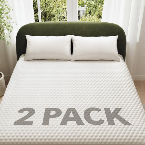 OhGeni twin-2-pack mattress protector top layer soft shields spills while you sleep
