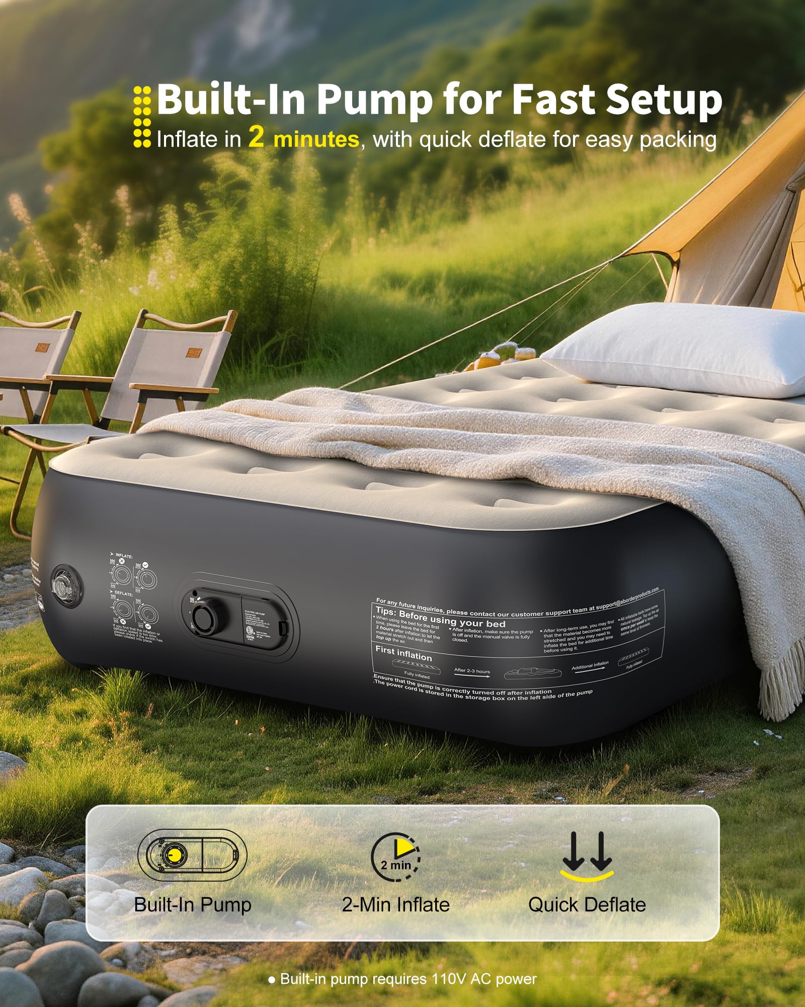 OhGeni Twin Air Mattress ideal for guest rooms or home use