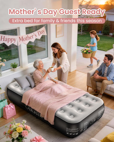 OhGeni Twin Air Mattress non-slip bottom stays in place
