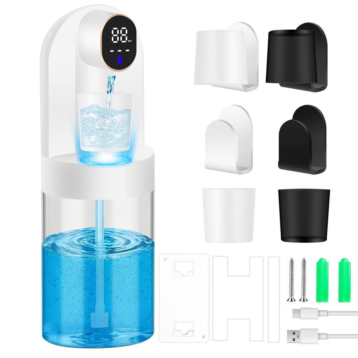 OHIFAST wall-mounted mouthwash dispenser with touchless operation for convenient bathroom hygiene.