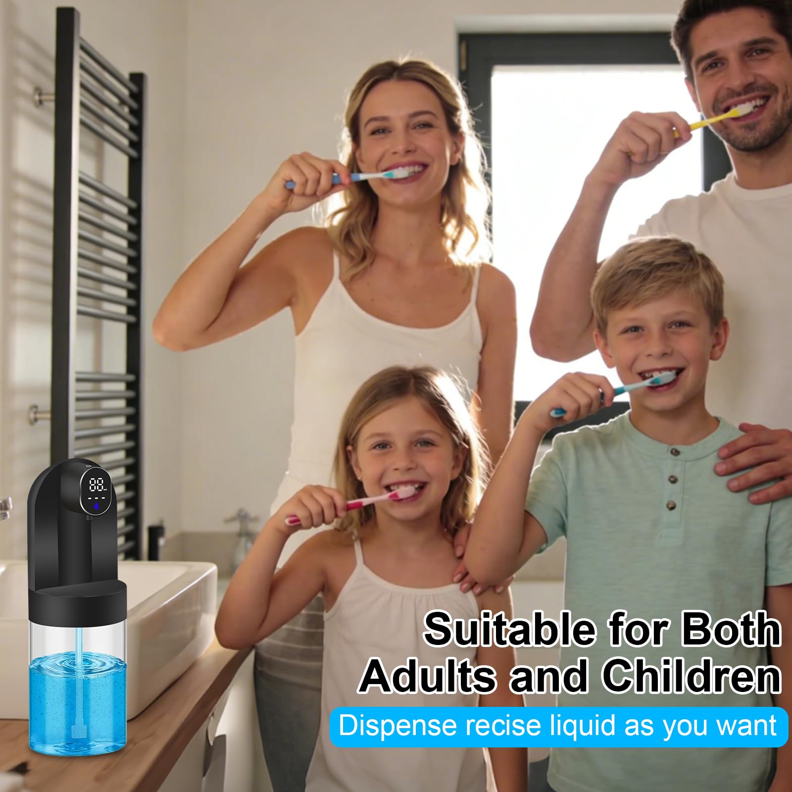 OHIFAST bathroom setup with touchless dispenser and cups