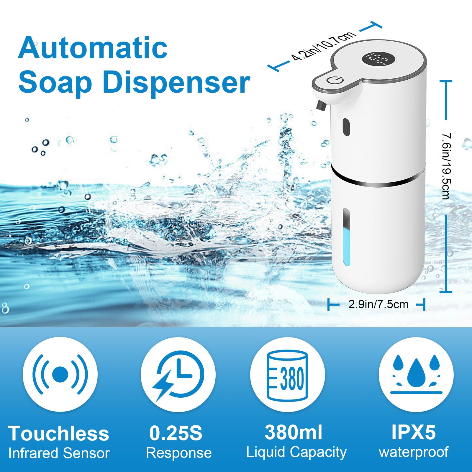 OHIFAST touchless dispenser sensor view, accurate hand detection for reliable soap delivery.