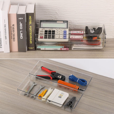 Ohlove kitchen utensil drawer insert fits larger tools with clear visibility.