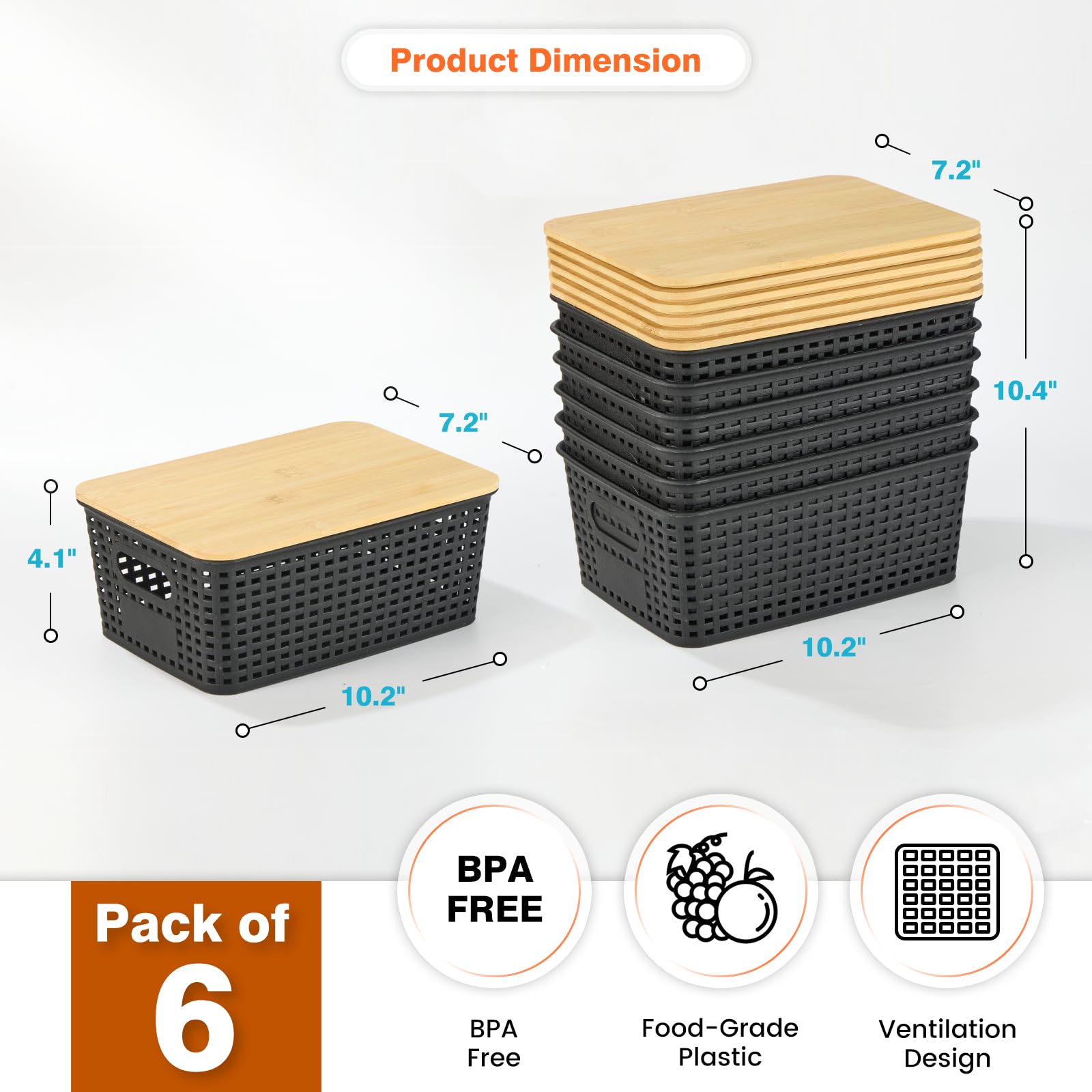 Ohmlove bamboo lid close-up showing natural texture and BPA-free material