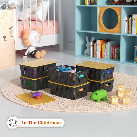 Ohmlove playroom storage basket organizing toys and craft supplies