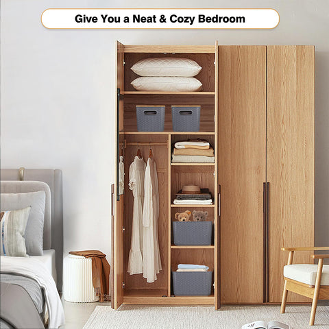Ohmlove bin used in kitchen and bathroom for small item organization.