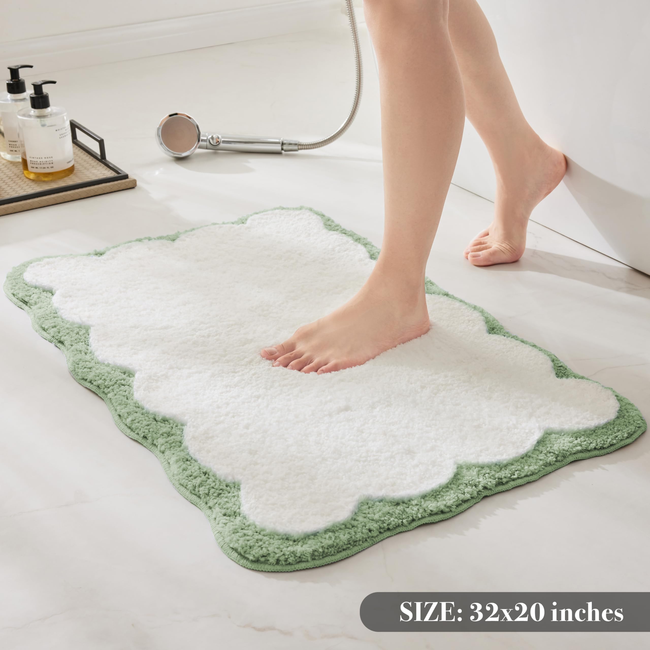 Ohocut absorbent microfiber bath mat dries feet quickly