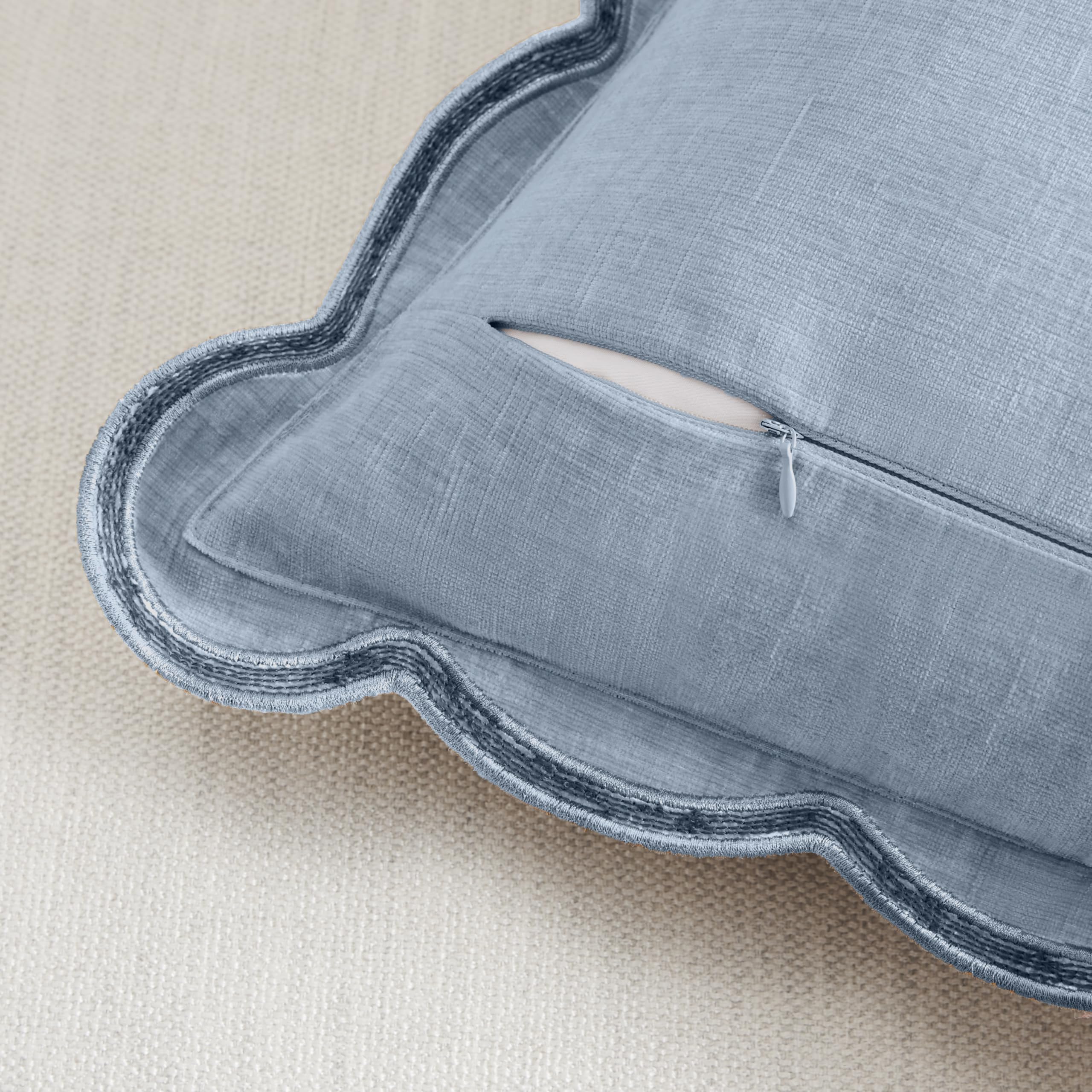 Ohocut scalloped pillow cover pack 2 elevates living room decor efficiently