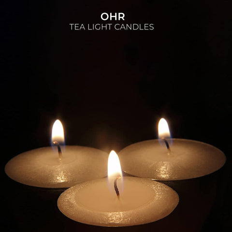 Three-hour burn time tealight enhances centerpieces and mood lighting