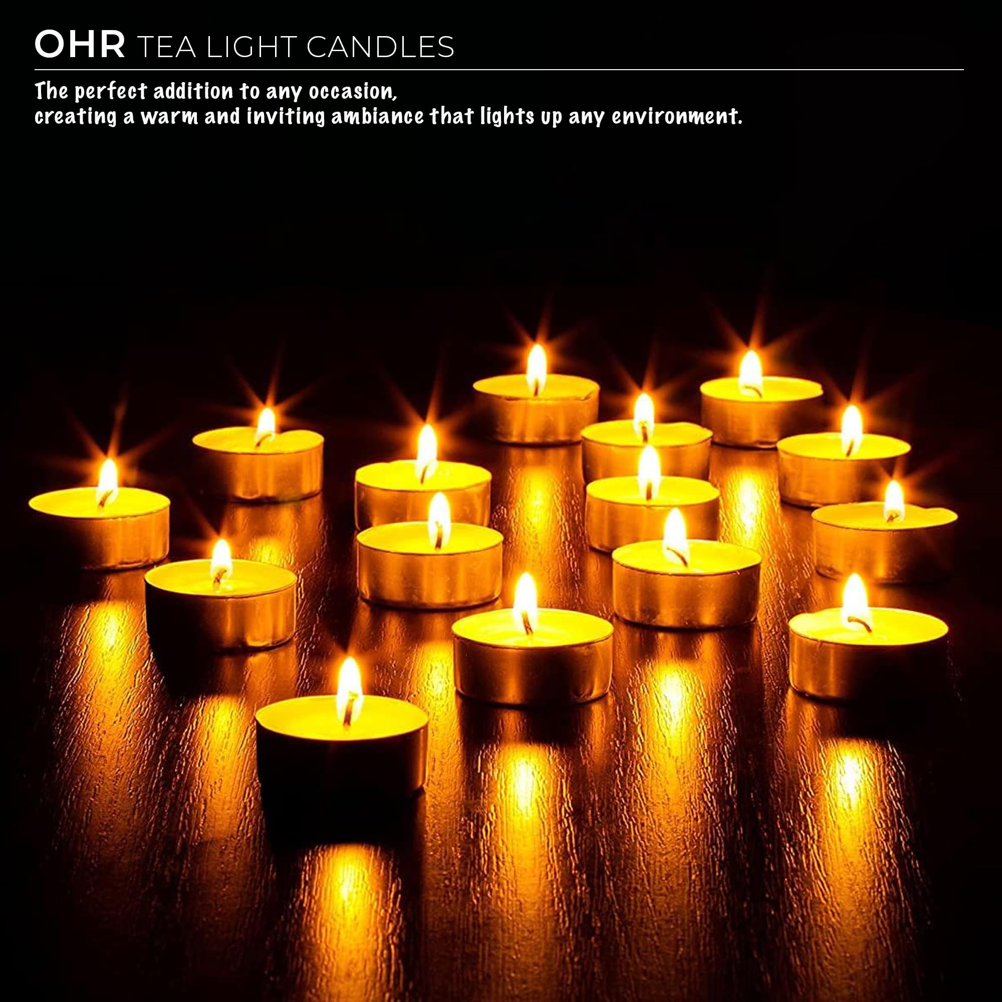 White tea light with clean burn, ideal for weddings and spas