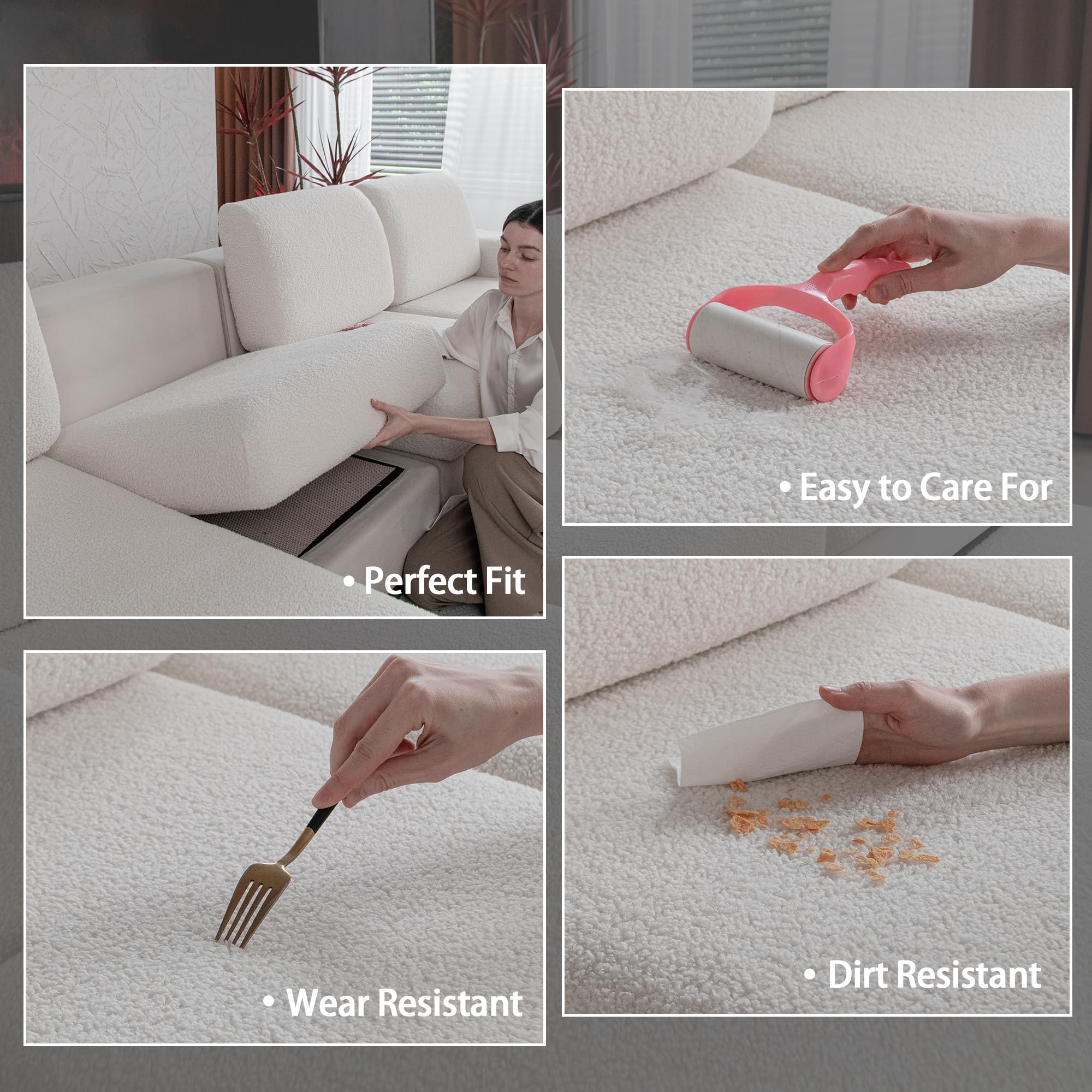 OHSIO stretch-fit cover wraps cushions tightly to prevent slipping