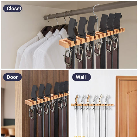 Ohuhu belt hanger space-saving design to maximize closet real estate