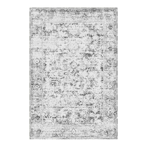 OHWPEAT boho grey rug showcases abstract design for versatile room styling