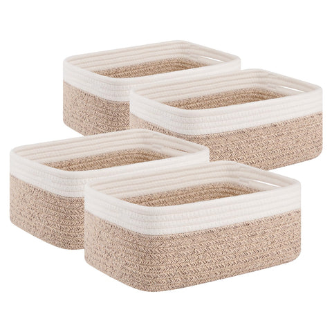 OIAHOMY 4-pack storage baskets on shelf assembly view for neat organization.