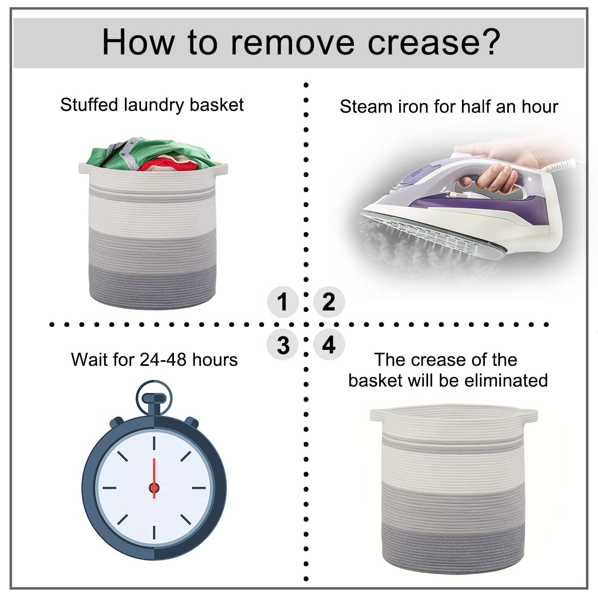 OIAHOMY 80L hamper in a bedroom organizing clothes and throws