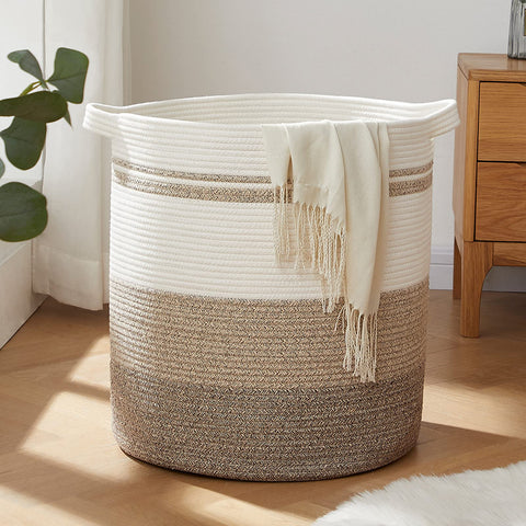 OIAHOMY 80L laundry hamper with handles in gradient yellow for blankets and clothes