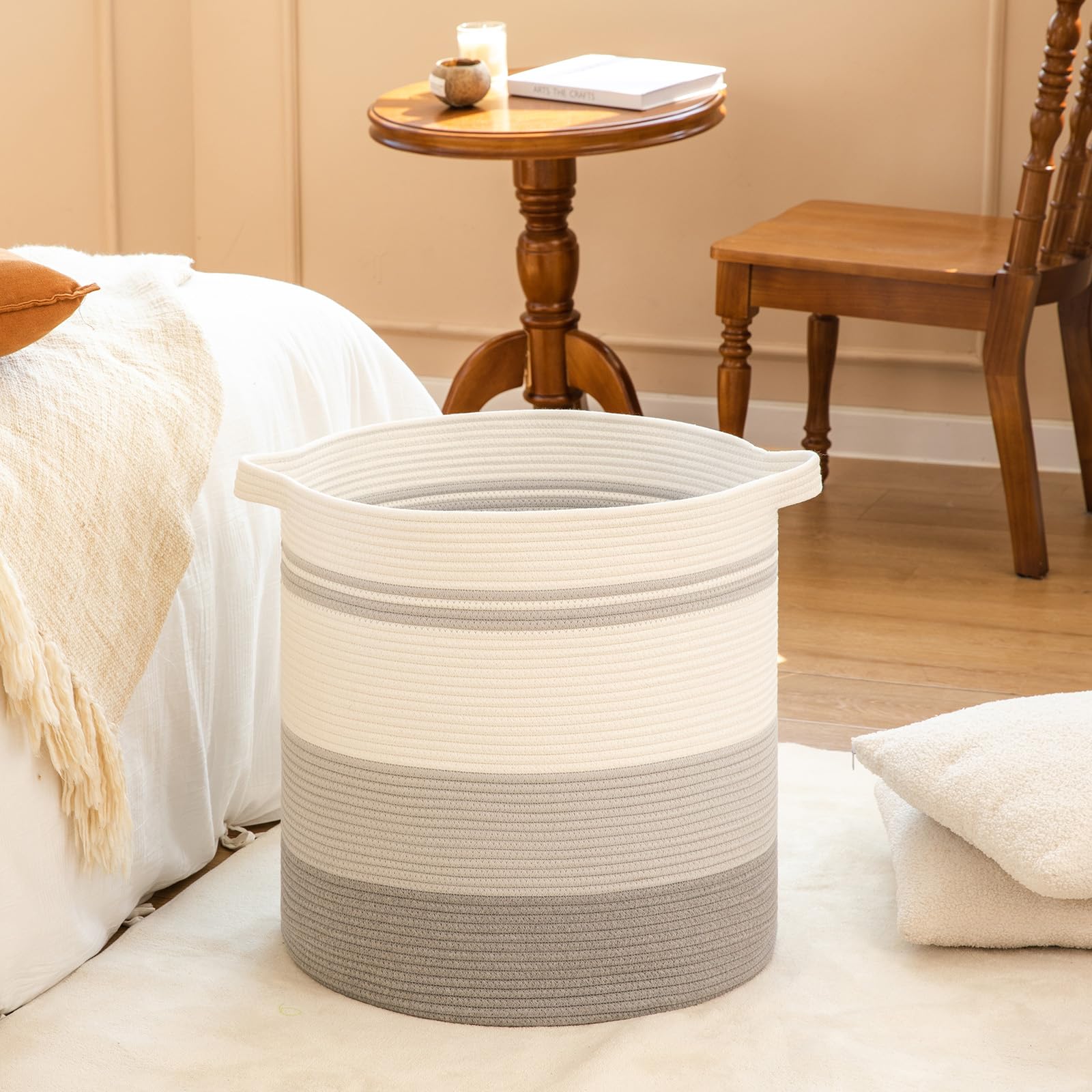 OIAHOMY 80L laundry hamper being washed with gentle detergent care