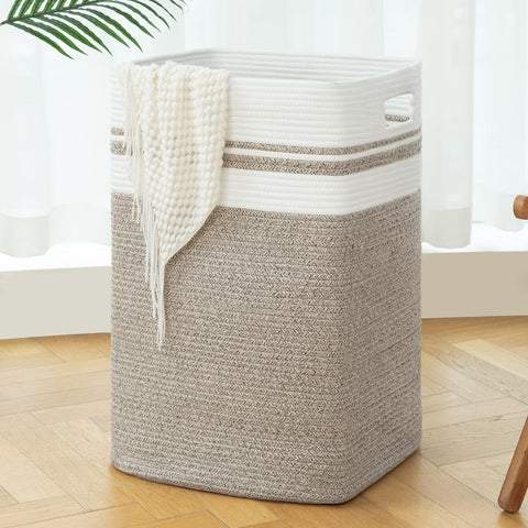 OIAHOMY 91L laundry hamper in cotton rope for easy organization