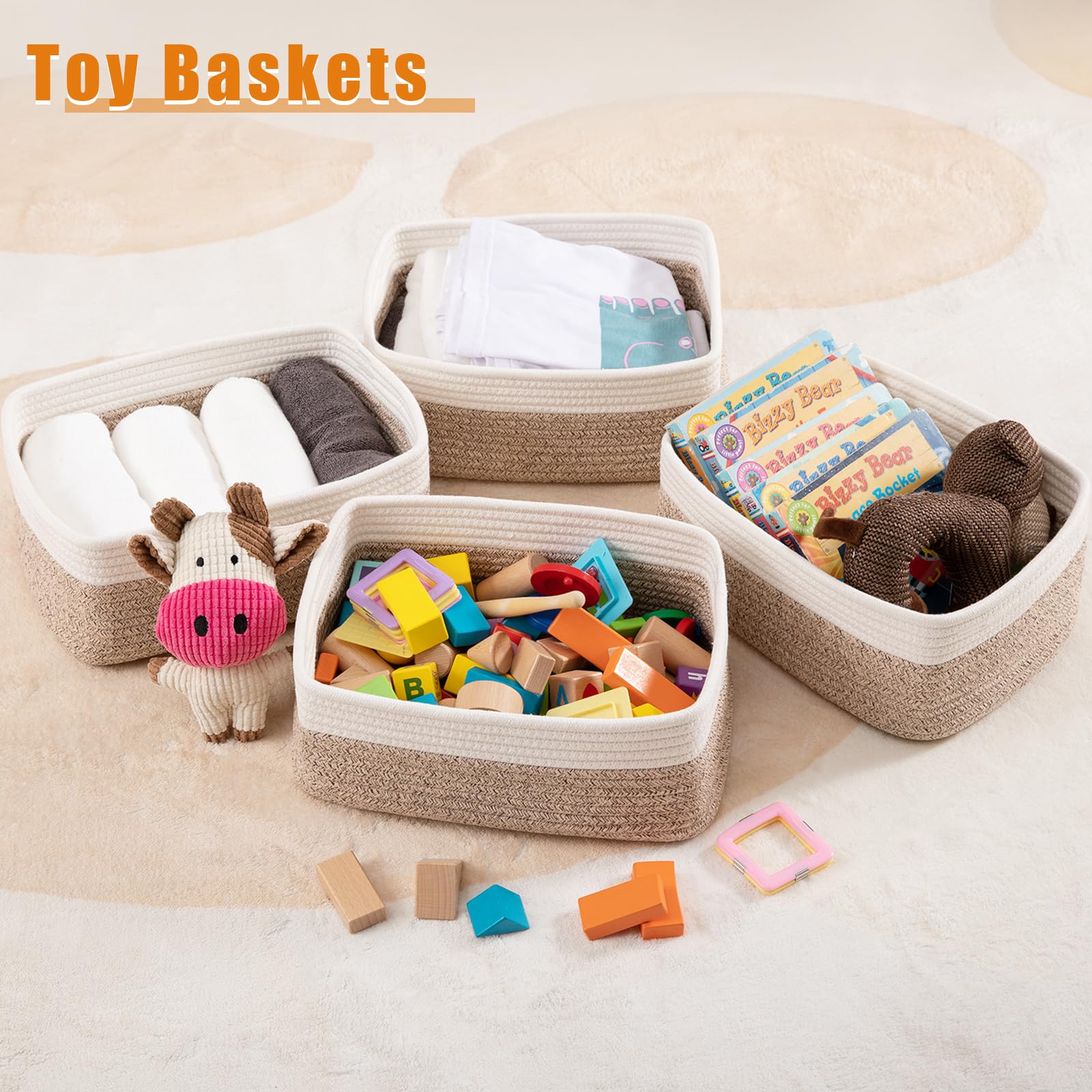 OIAHOMY baby room storage basket in use showing safe decorative storage.