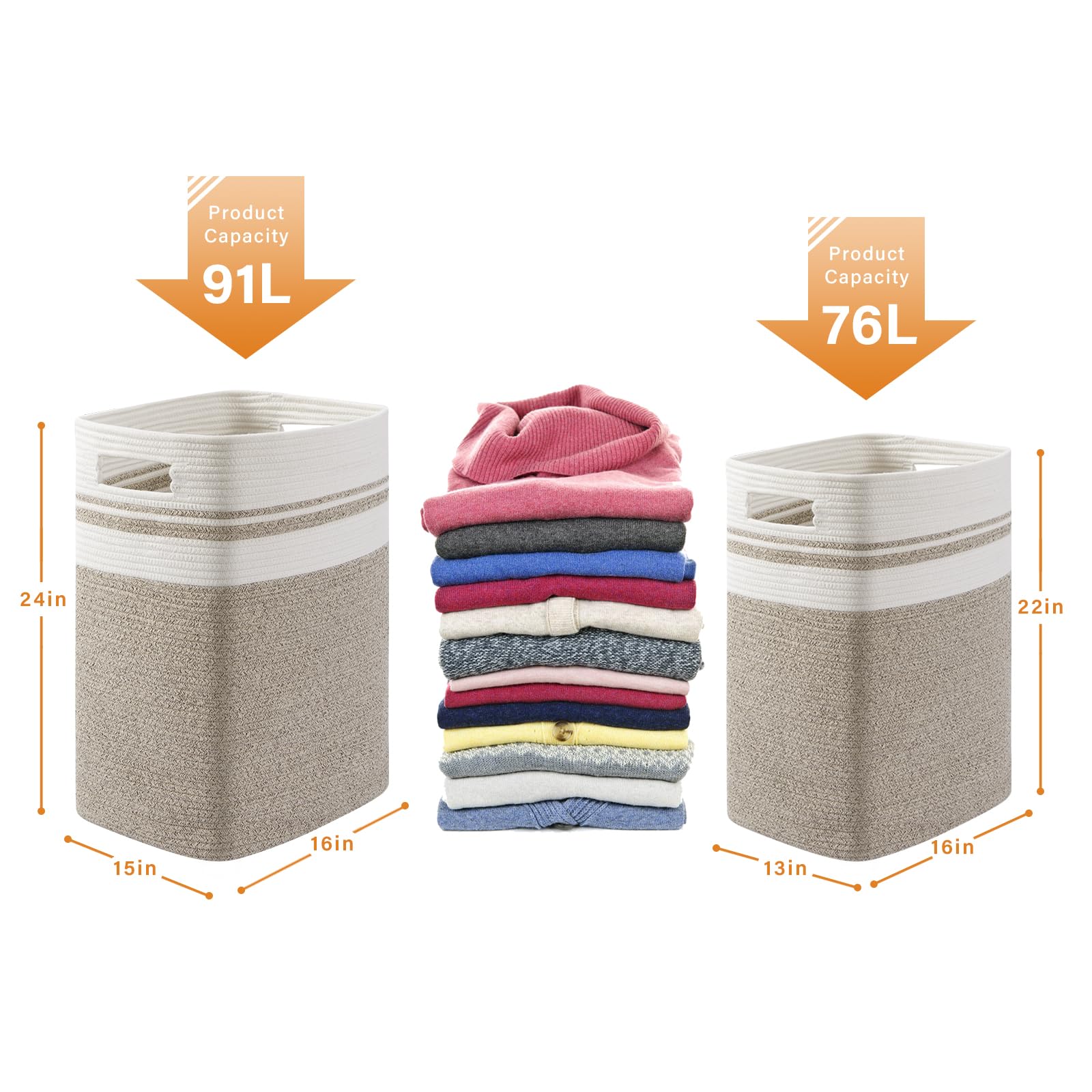 OIAHOMY collapsible basket with soft-touch material for storage