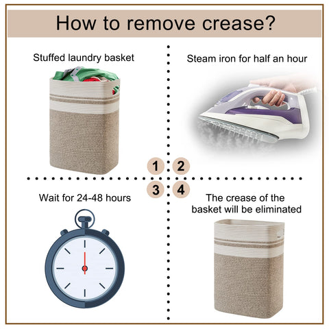OIAHOMY double-stitch-handles basket, reinforced to handle heavy loads.