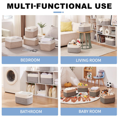 OIAHOMY foldable cotton basket space-saving option that reshapes easily.