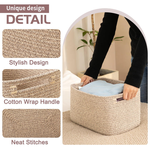 OIAHOMY foldable storage baskets save space when not in use