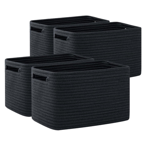 OIAHOMY four-pack rectangle storage baskets on a shelf for tidy organization