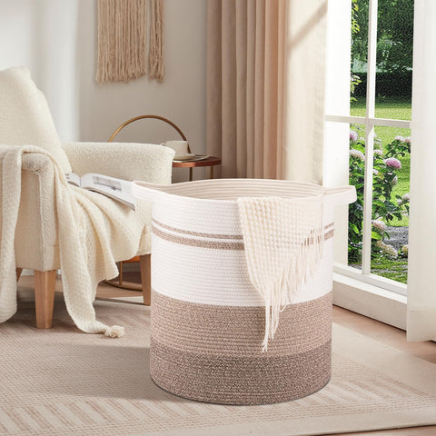 OIAHOMY large laundry hamper ideal for blankets and bulky items.