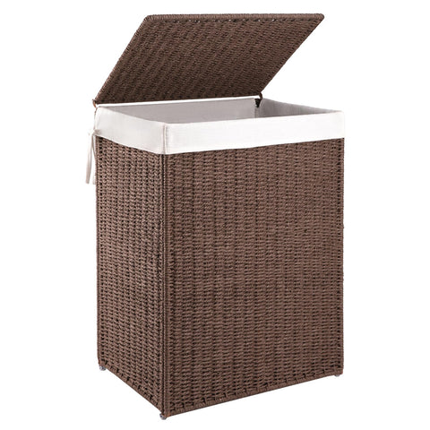 OIAHOMY laundry hamper with lid hides laundry and reduces smells.