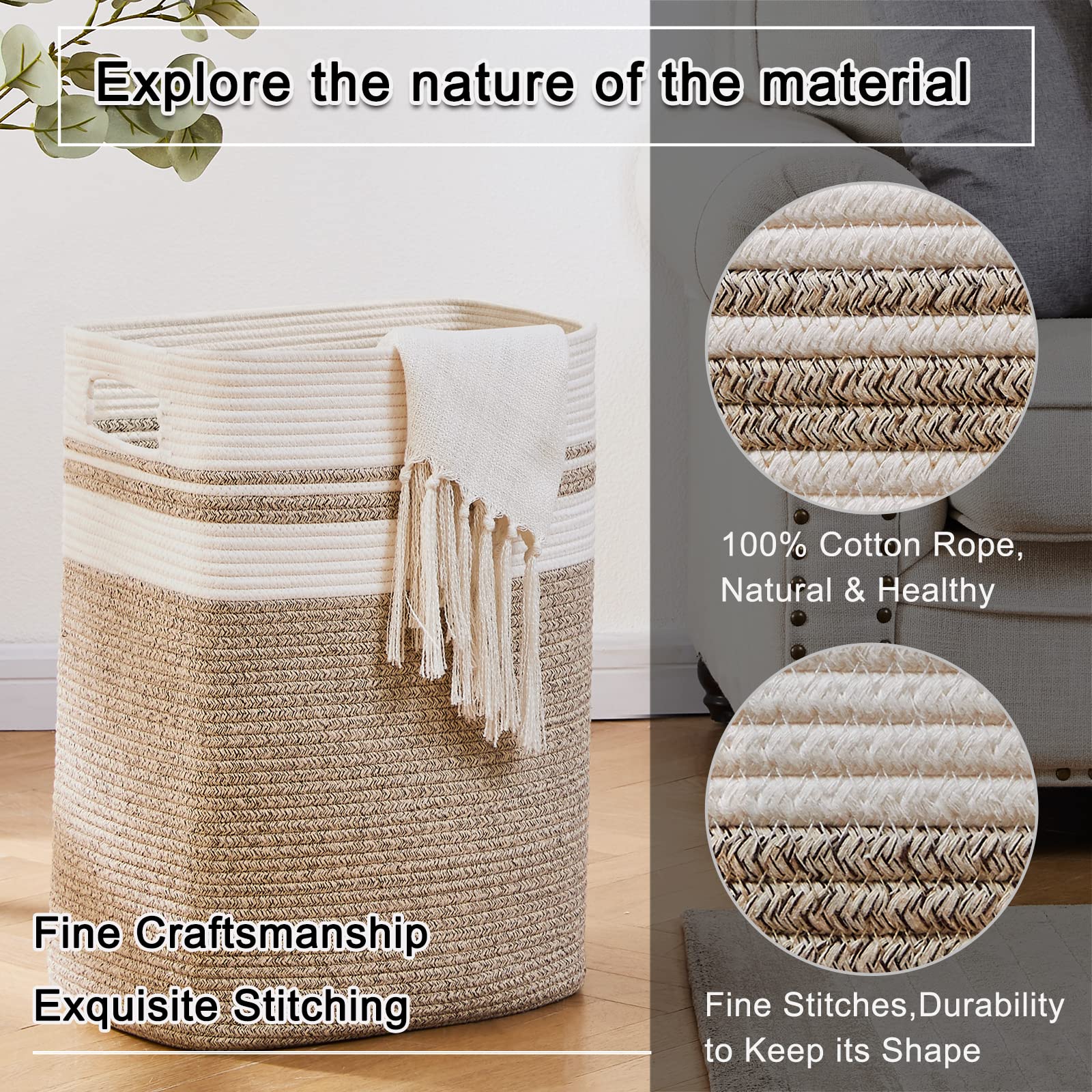 OIAHOMY living-room blanket-basket, decorative and versatile for throws.