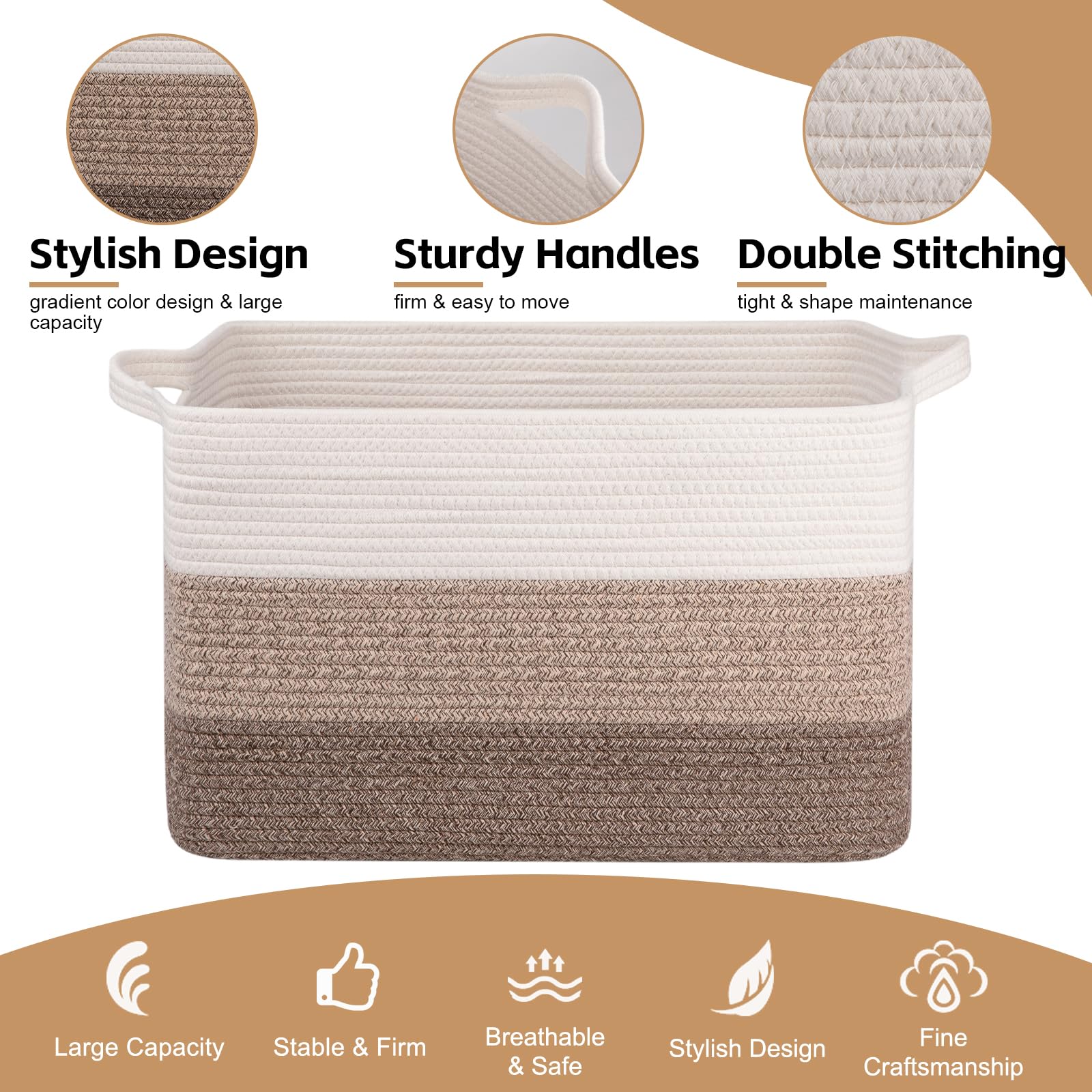 OIAHOMY 95L capacity fits blankets, clothes, and toys in busy rooms.
