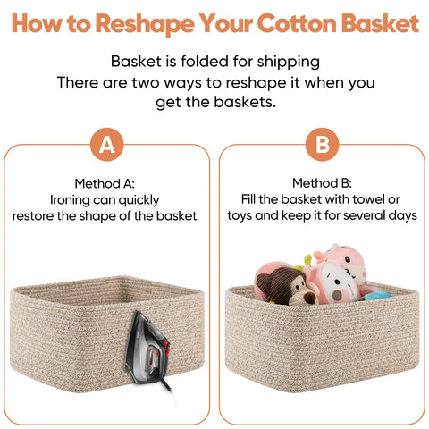 OIAHOMY machine-washable baskets easy care after use.