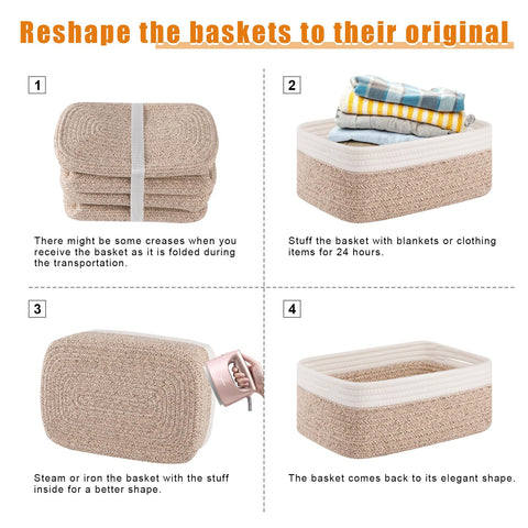 OIAHOMY neutral color storage bins blend with any decor.