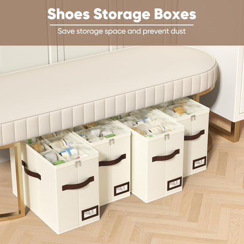 OIAHOMY shoe bin adjustable dividers keeps sneakers snug and neatly separated