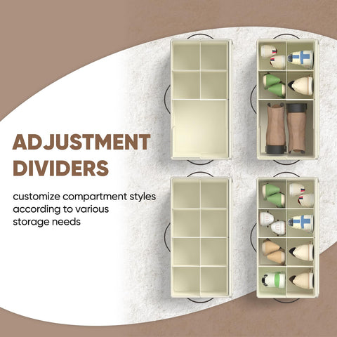 OIAHOMY box with multiple handles is easy to pull from shelves