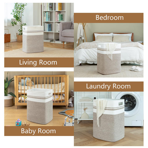 OIAHOMY tall cotton-basket for clothes, stands up for everyday use.