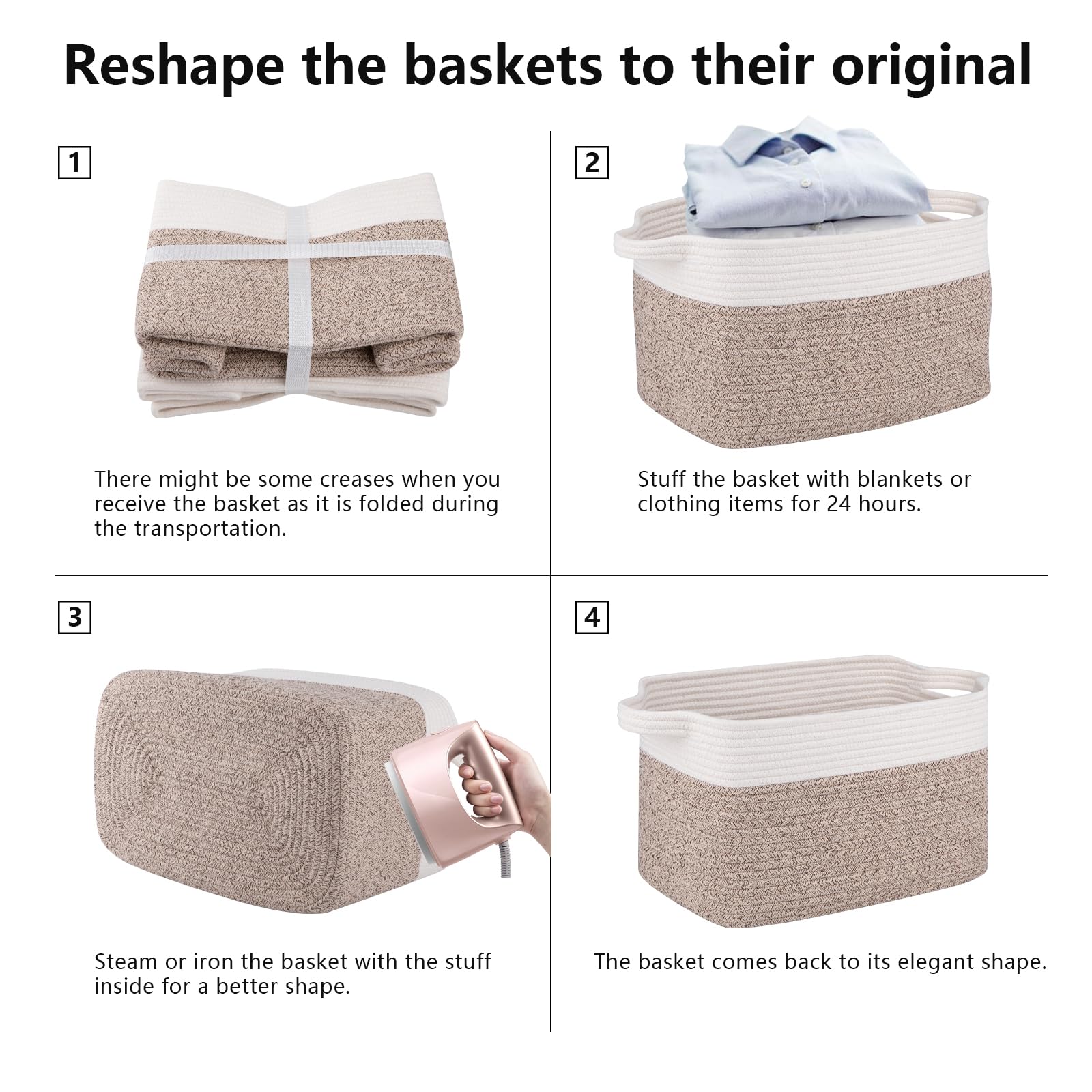 OIAHOMY towel and toiletries organization bin in bathroom or closet