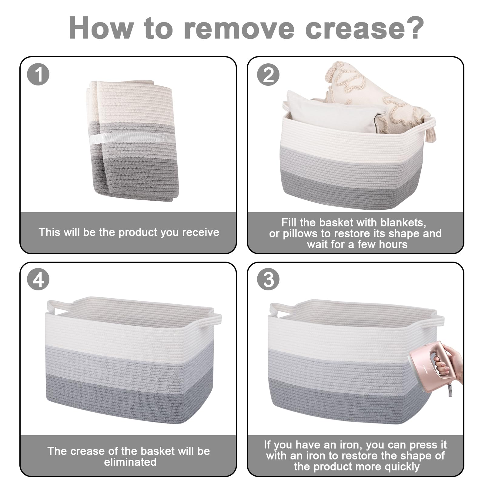 OIAHOMY washable basket is easy to clean and maintain.