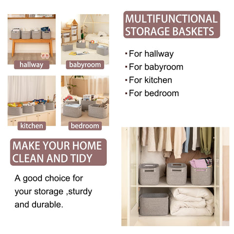 OIAHOMY washable cotton rope baskets keep surfaces clean with gentle care.