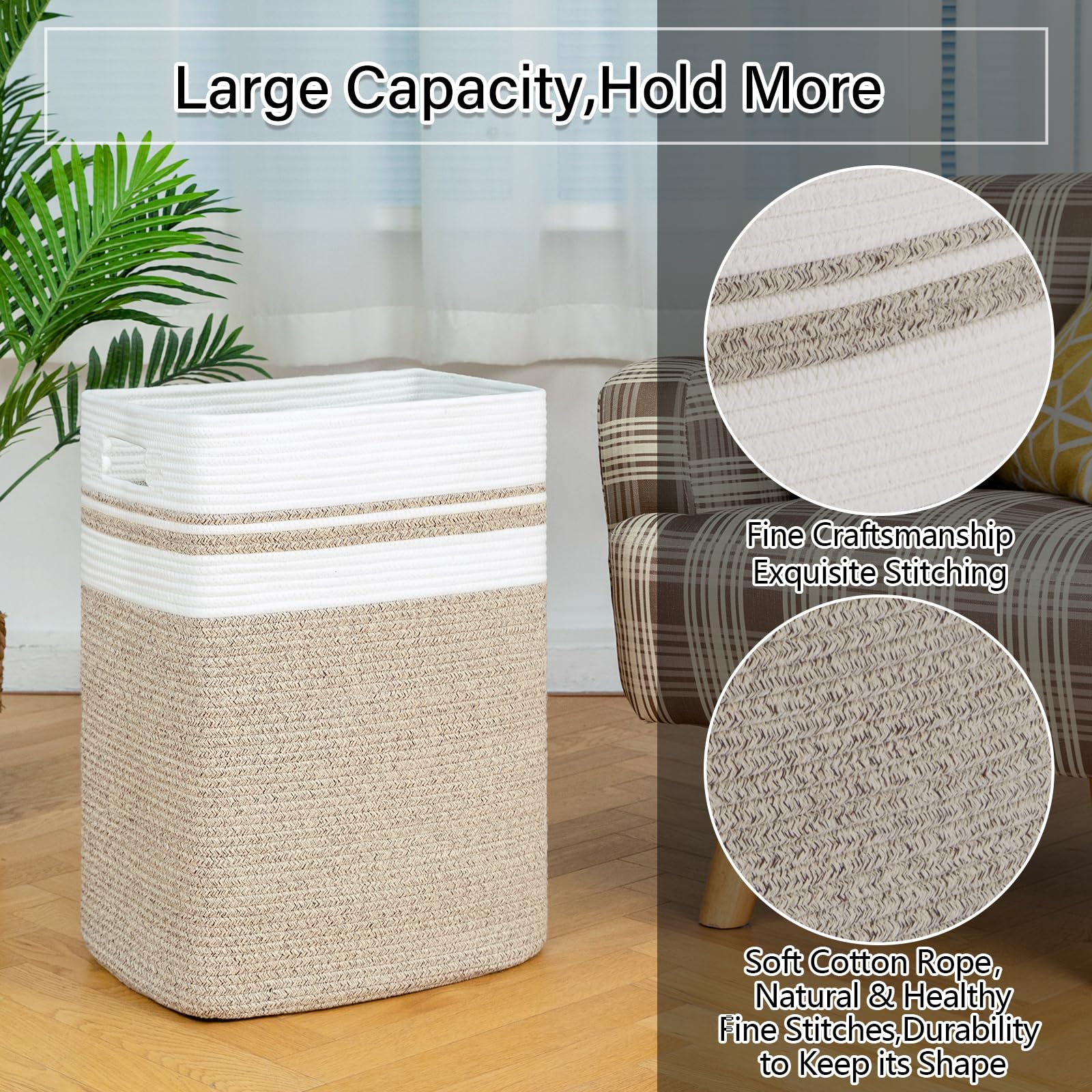 OIAHOMY woven storage basket keeps rooms neat