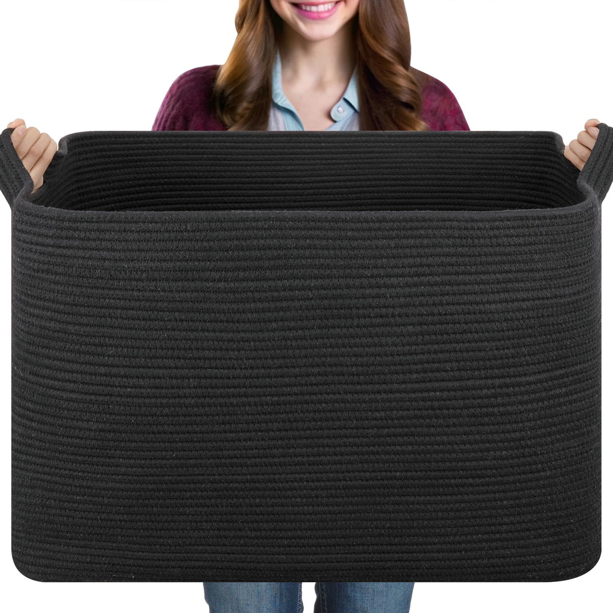 OIASKET 108L blanket basket folded for neat storage and organization