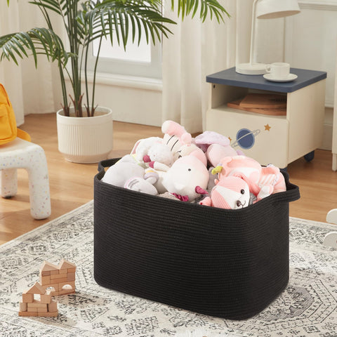 OIASKET 108L blanket basket in a nursery for toys and textiles organization