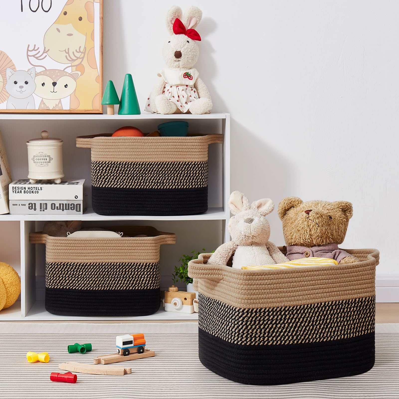 OIASKET decorative stitching and colors enhance room decor.