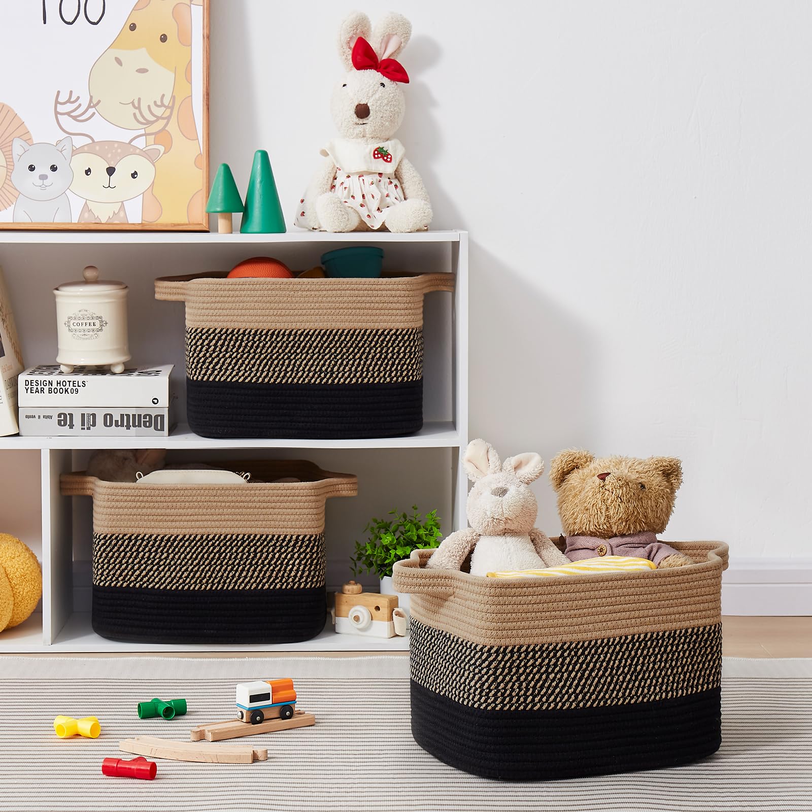 OIASKET kids-safe nursery basket keeps items organized and accessible