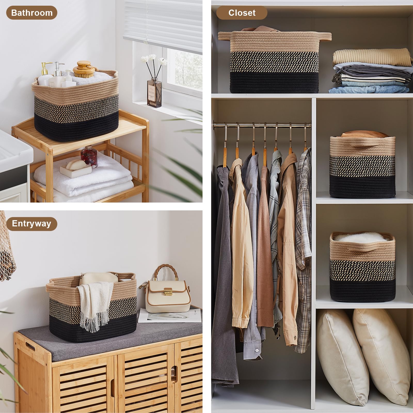 OIASKET versatile basket for towels, toys, and books in everyday spaces