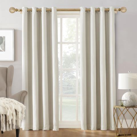 OICIPT boho wood curtain rod's durable finish highlights long-lasting use